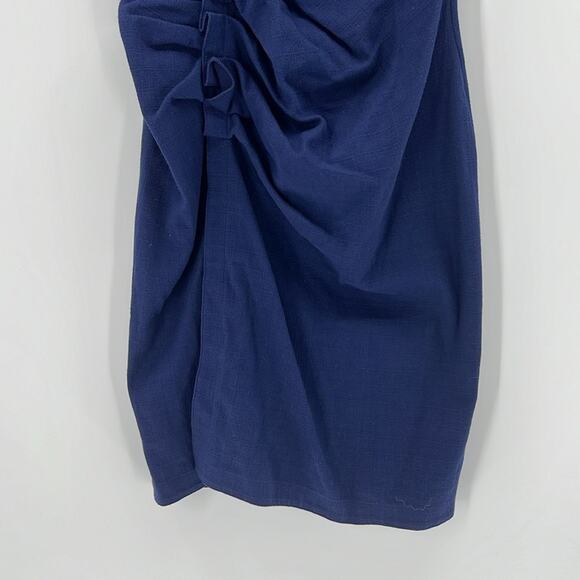 PAULE KA Pique Ruched Sheath Dress - Navy - 38 or US 4 - Picture 3 of 11